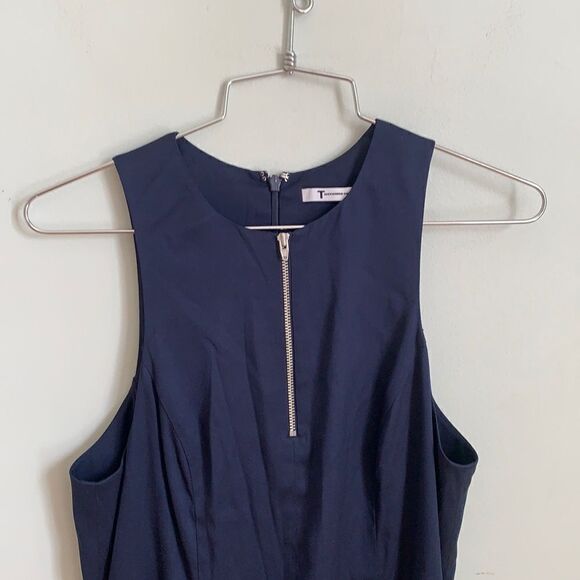 T by Alexander Wang Navy Blue Silk Twill Romper - Picture 4 of 6